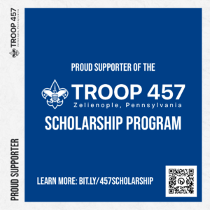 Troop 457 Scholarship - Proud Supporter (Troop 457 - Blue)