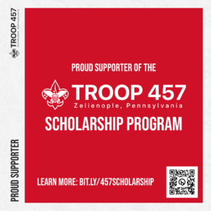 Troop 457 Scholarship - Proud Supporter (Troop 457 - Red)