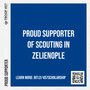 Troop 457 Scholarship - Proud Supporter (Zelienople - Blue)