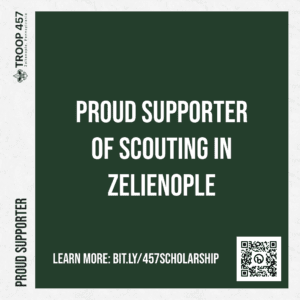 Troop 457 Scholarship - Proud Supporter (Zelienople - Green)